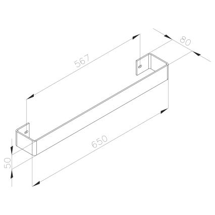 Sapho - Porte-serviettes mural COLONNA 8x65 cm inox brossé