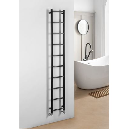 Sapho - Radiateur pour salle de bains DINA 168 x 25 cm noir mat