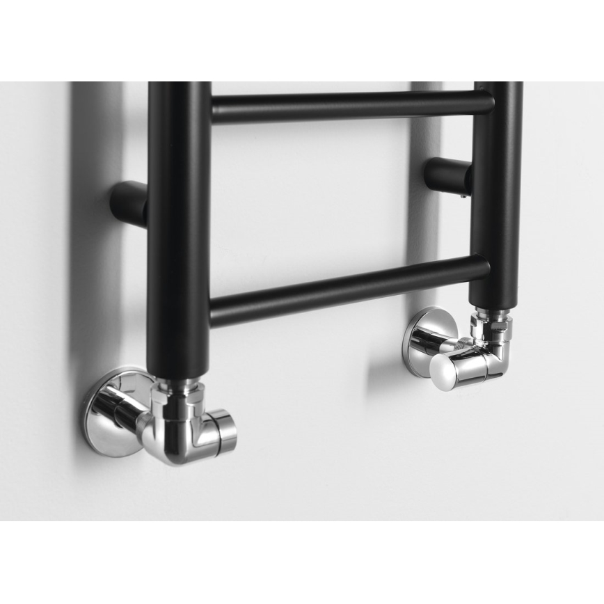 Sapho - Radiateur sèche-serviettes DINA 278 W 30 x 138 cm noir mat