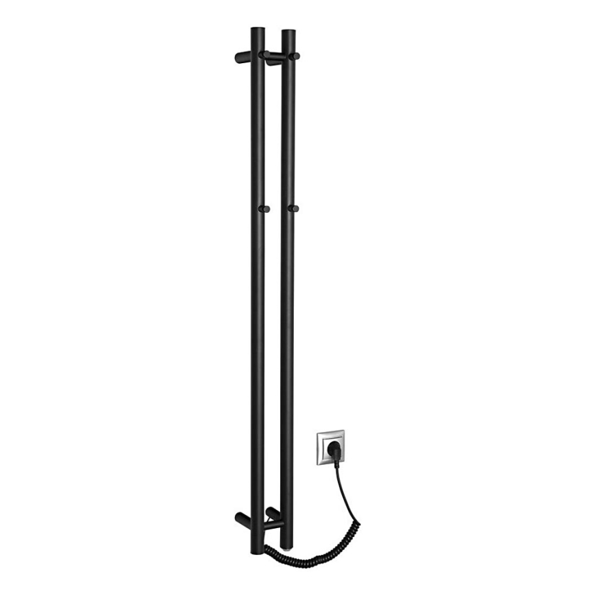 Sapho - Radiateur sèche-serviettes électrique PAPINADO 40W/230V 120 cm mat noir