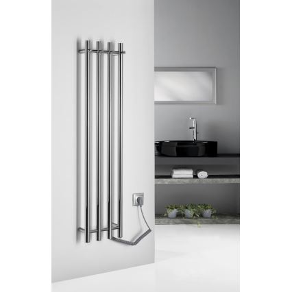 Sapho - Radiateur sèche-serviettes électrique PAPINADO 85W/230V 120 cm chrome brillant droit