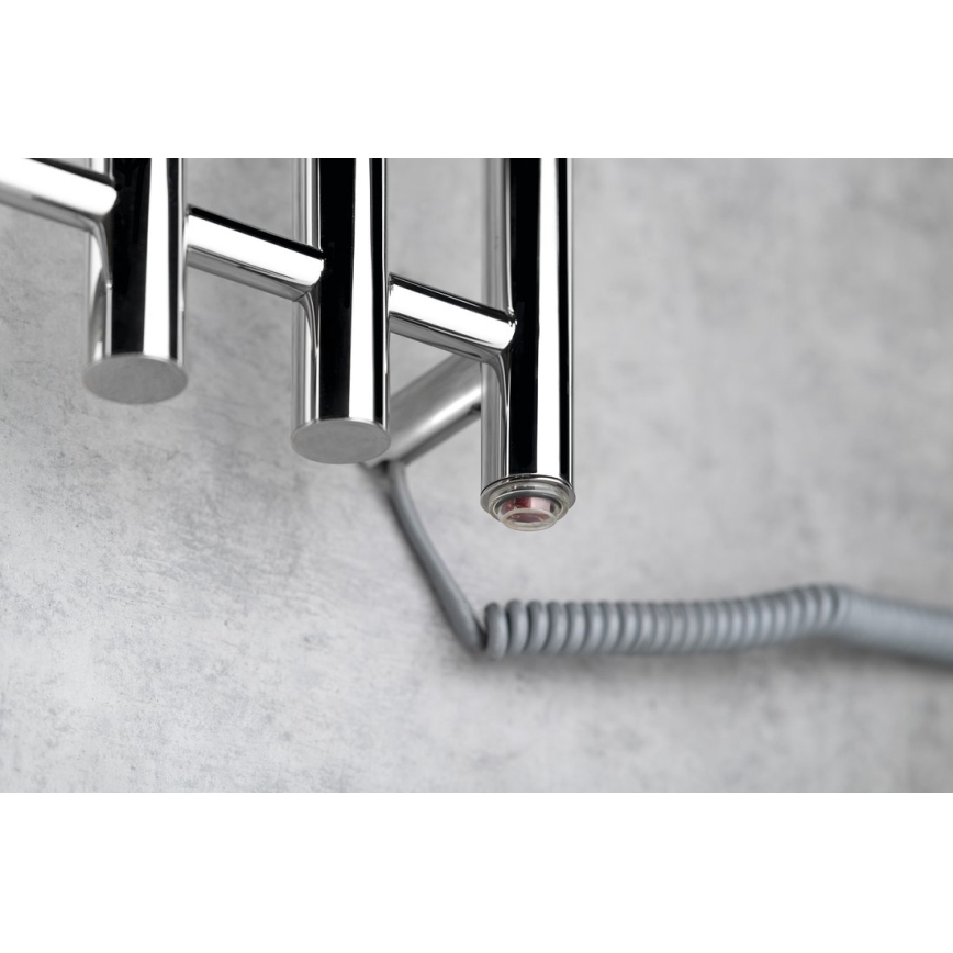 Sapho - Radiateur sèche-serviettes électrique PAPINADO 85W/230V 120 cm chrome brillant droit