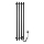 Sapho - Radiateur sèche-serviettes électrique PAPINADO 85W/230V 120 cm mat noir droit