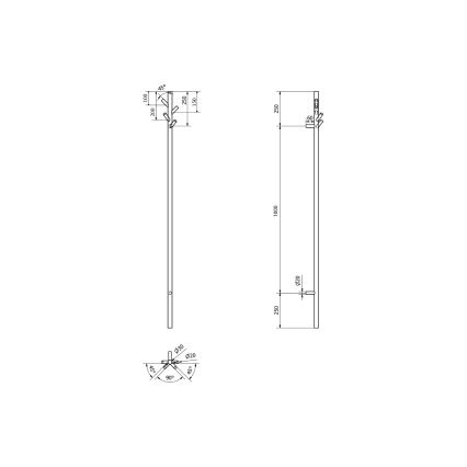 Sapho - Radiateur sèche-serviettes électrique PASADOR 30W/230V 150 cm mat noir