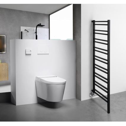 Sapho - Radiateur sèche-serviettes METRO SPACE 525 W 55 x 143 cm noir mat
