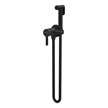 Sapho - Robinet de bidet avec douchette pour installation encastrée ICONIC arrondi/mat noir