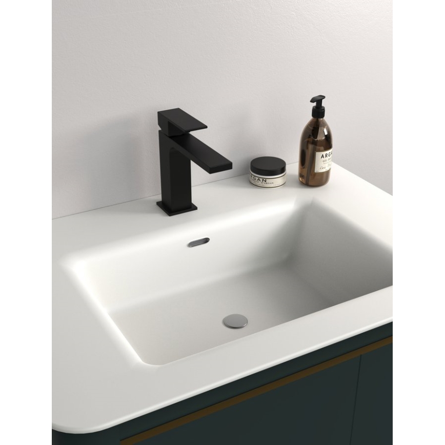 Sapho - Robinet de lavabo CUBEMIX 15,3 cm mat noir