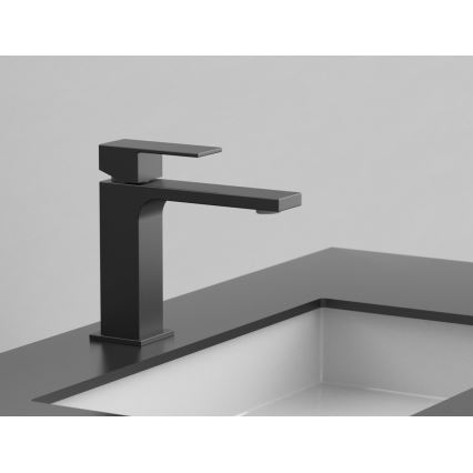 Sapho - Robinet de lavabo CUBEMIX 15,3 cm mat noir