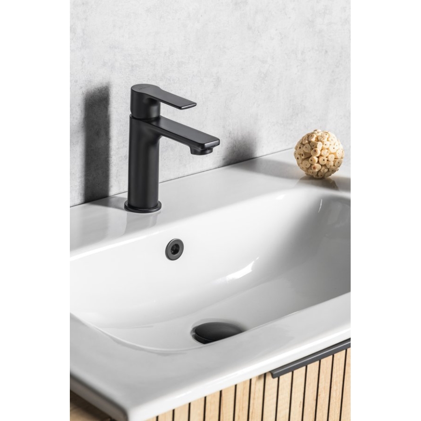 Sapho - Robinet de lavabo PAX 16,5 cm mat noir