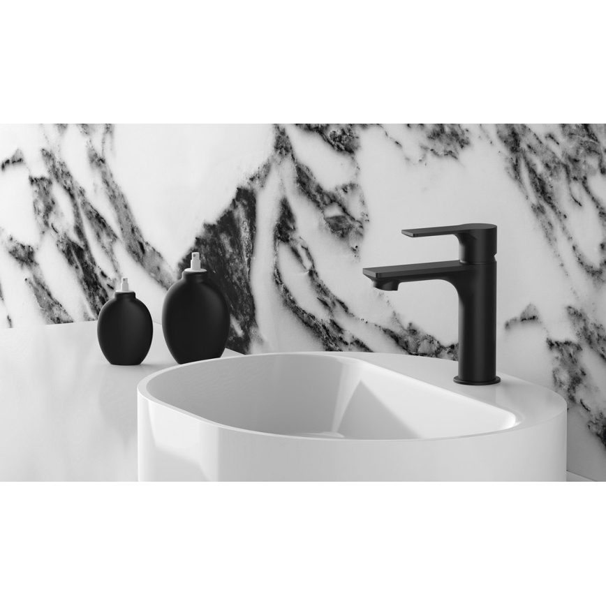 Sapho - Robinet de lavabo PAX 16,5 cm mat noir