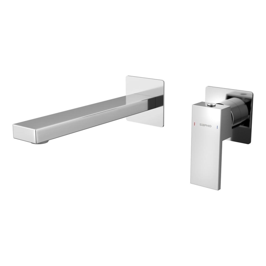 Sapho - Robinet de lavabo pour installation encastrée CUBEMIX chrome brillant
