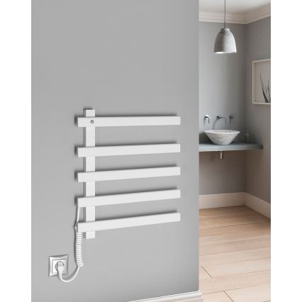 Sapho - Sèche-serviettes électrique ELCOR 63W 52x48 cm blanc mat