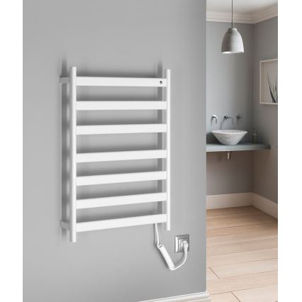 Sapho - Sèche-serviettes électrique ELIAS 105W 73x49 cm blanc mat