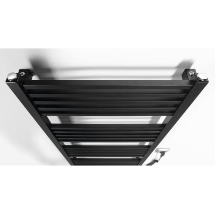 Sapho - Sèche-serviettes électrique METRO-E 400 W 106 x 50 cm noir mat