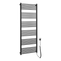 Sapho - Sèche-serviettes électrique METRO-E 800W 162x60 cm noir mat