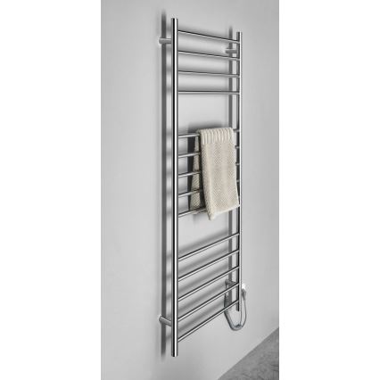 Sapho - Sèche-serviettes électrique REDONDO 130W 150x60 cm chrome brillant rond