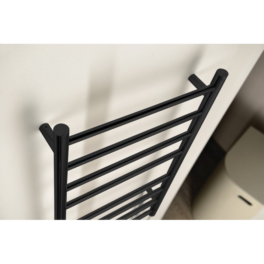 Sapho - Sèche-serviettes électrique REDONDO 75 W 90 x 50 cm noir mat