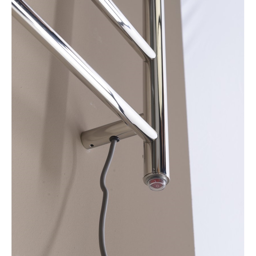 Sapho - Sèche-serviettes électrique REDONDO 75W 90x50 cm chrome brillant rond