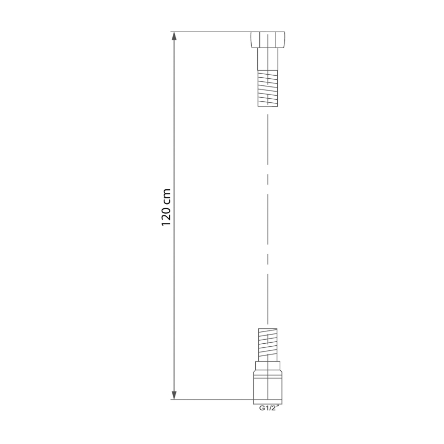 Sapho - SOFTFLEX doucheslang 120 cm metallic zilver