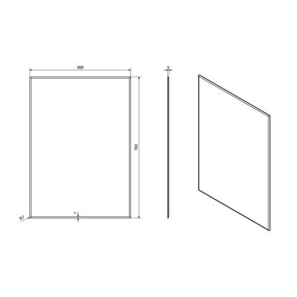 Sapho - Spiegel ACCORD 50x70 cm helder