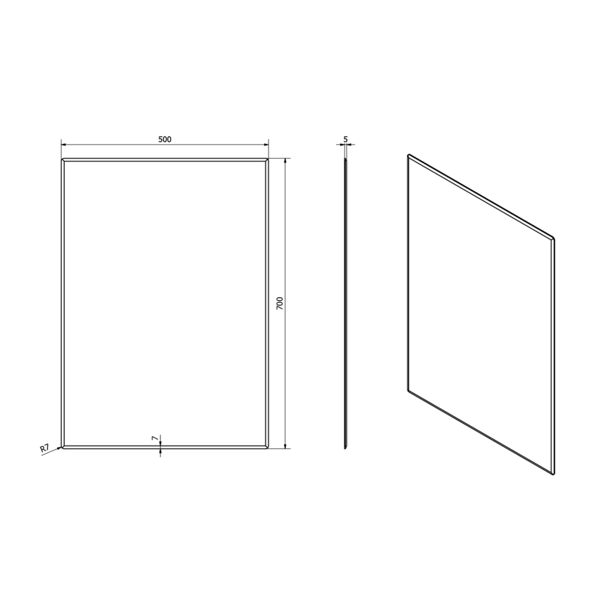 Sapho - Spiegel ACCORD 50x70 cm helder