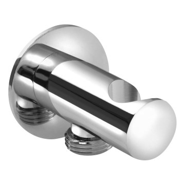 Sapho - Support de douche fixe rond avec écoulement/chrome brillant