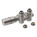Sapho - Thermostatische aansluitset voor centrale aansluiting TWIN COMBI links/mat RVS