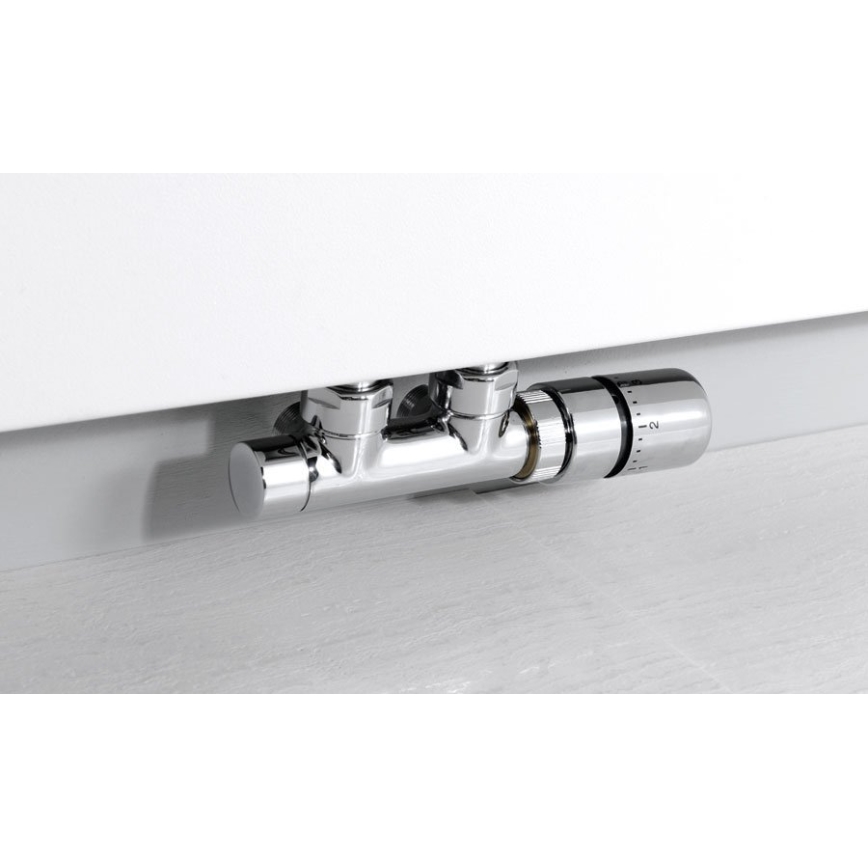 Sapho - Thermostatische aansluitset voor middenaansluiting TWIN, rechts, glanzend chroom