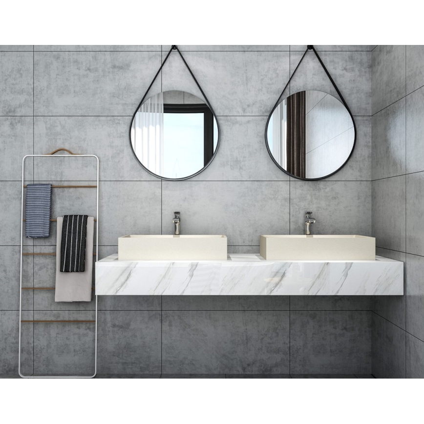 Sapho - Vasque à poser 58x36 cm béton/beige