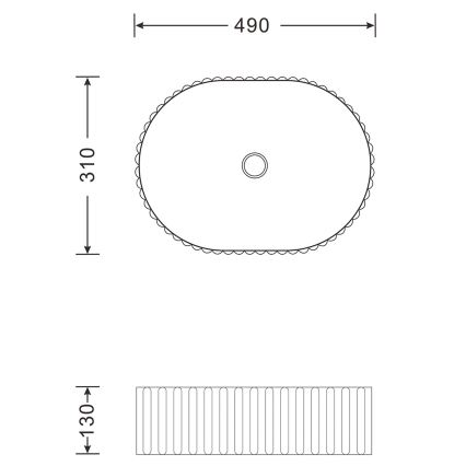Sapho - Vasque à poser PICOBELLO 49 x 31 cm, céramique/blanc