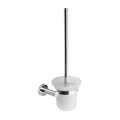 Sapho - Wandgemonteerde WC-borstel X-ROUND, melkglas/glanzend chroom