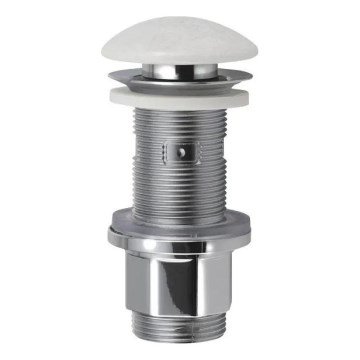 Sapho - Wastafelafvoer Click-Clack BLOK Ø 6,7 cm marmer/wit