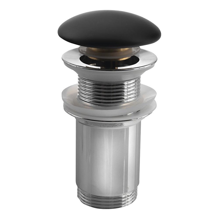 Sapho - Wastafelafvoer Ø 7 cm mat zwart / glanzend chroom