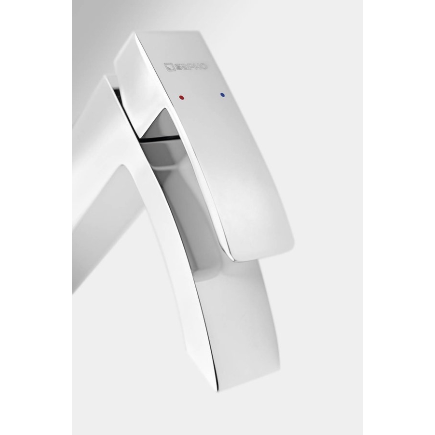 Sapho - Wastafelkraan GINKO 15,6 cm, glanzend chroom