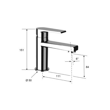 Sapho - Wastafelmengkraan KAI 15 cm glanzend chroom