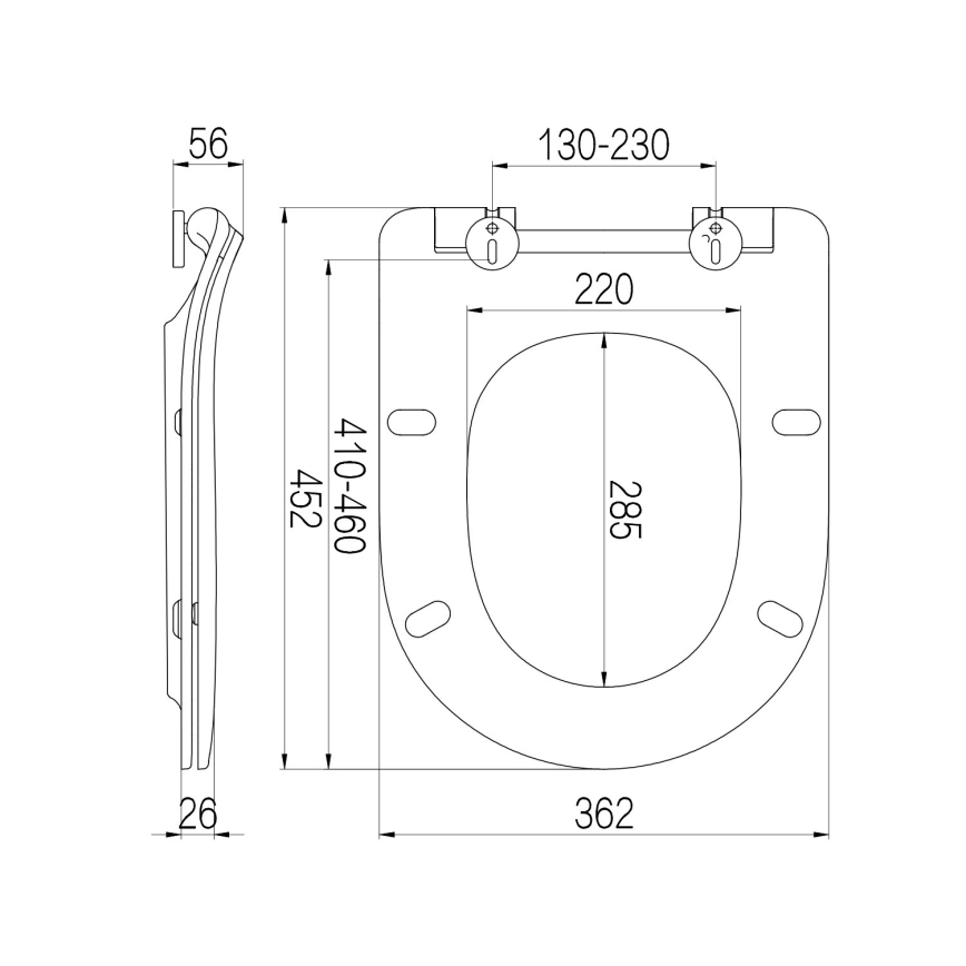 Sapho - Wc-bril SoftClose EDITA wit