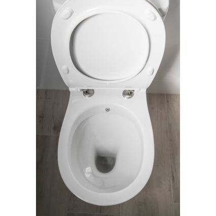 Sapho - WC-combinatie met bidetdouche, achterafvoer, keramiek/wit