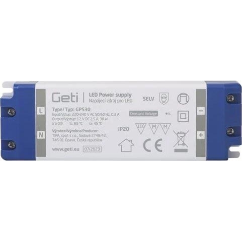 Schakelende voeding voor LED-strips 30W/12V IP20