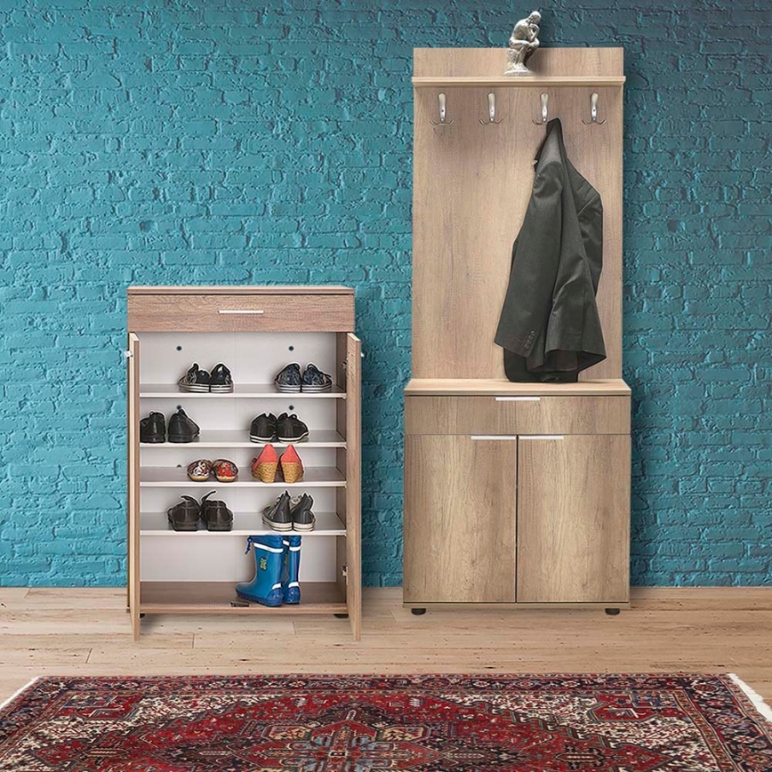 Schoenenkast 108x73 cm bruin