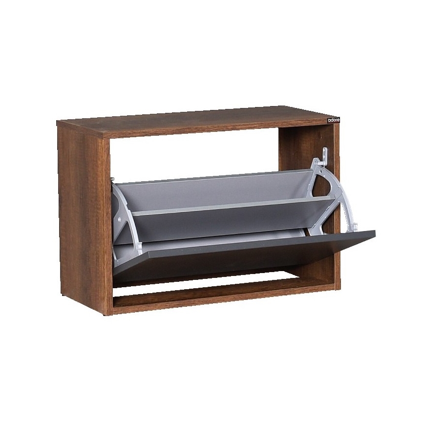 Schoenenkast 42x60 cm bruin/antraciet