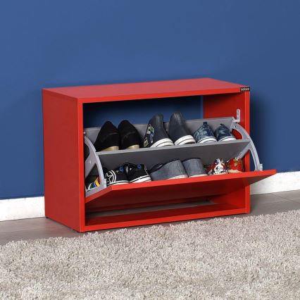 Schoenenkast 42x60 cm rood