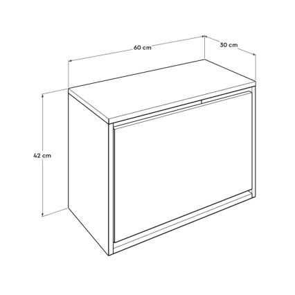 Schoenenkast 42x60 cm wit