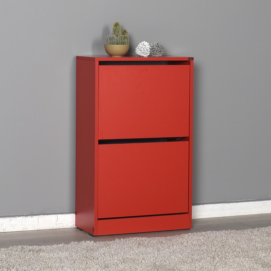 Schoenenkast 84x51 cm rood