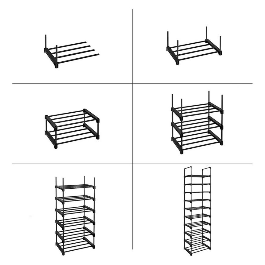Schoenenkast ALVORO zwart