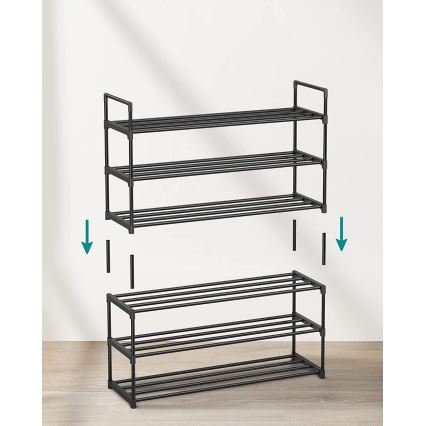 Schoenenkast ALVORO zwart