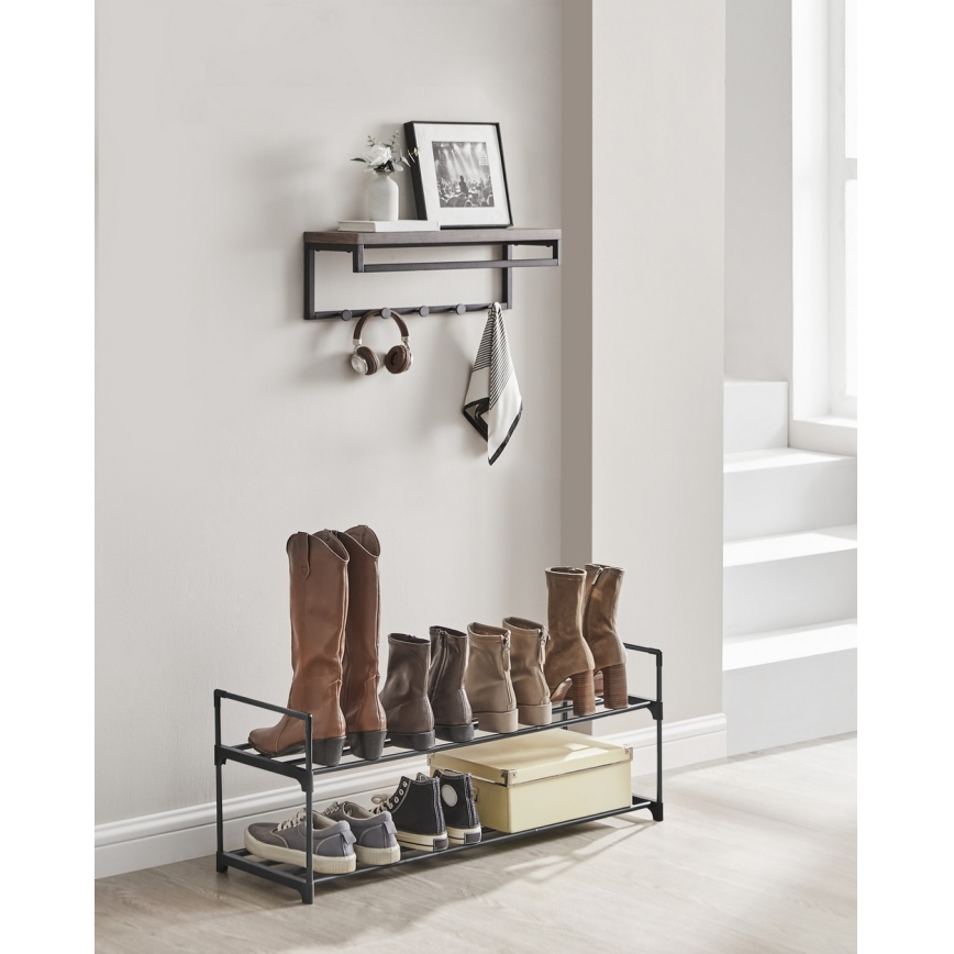 Schoenenkast ALVORO zwart