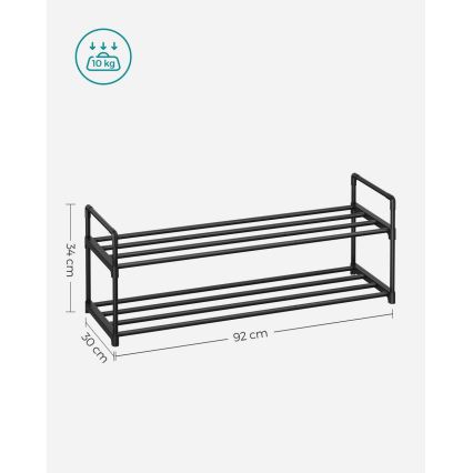 Schoenenkast ALVORO zwart