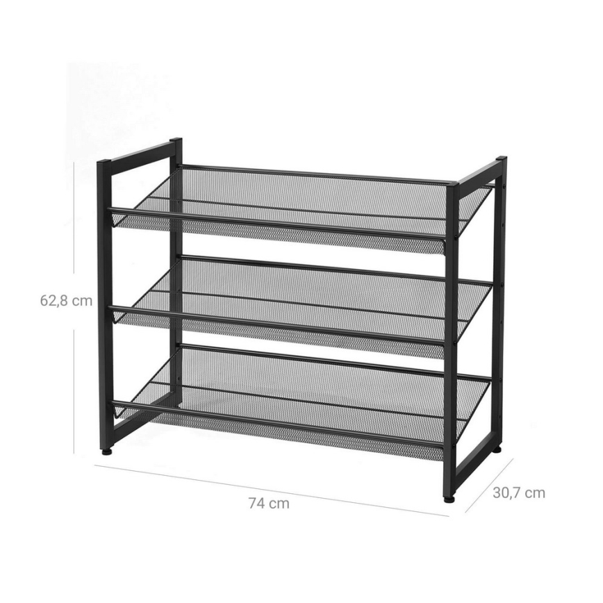 Schoenenkast ALVORO zwart