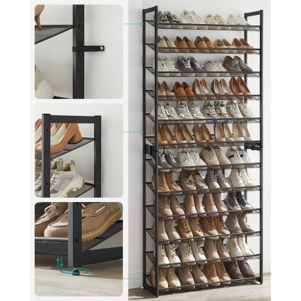 Schoenenkast ALVORO zwart