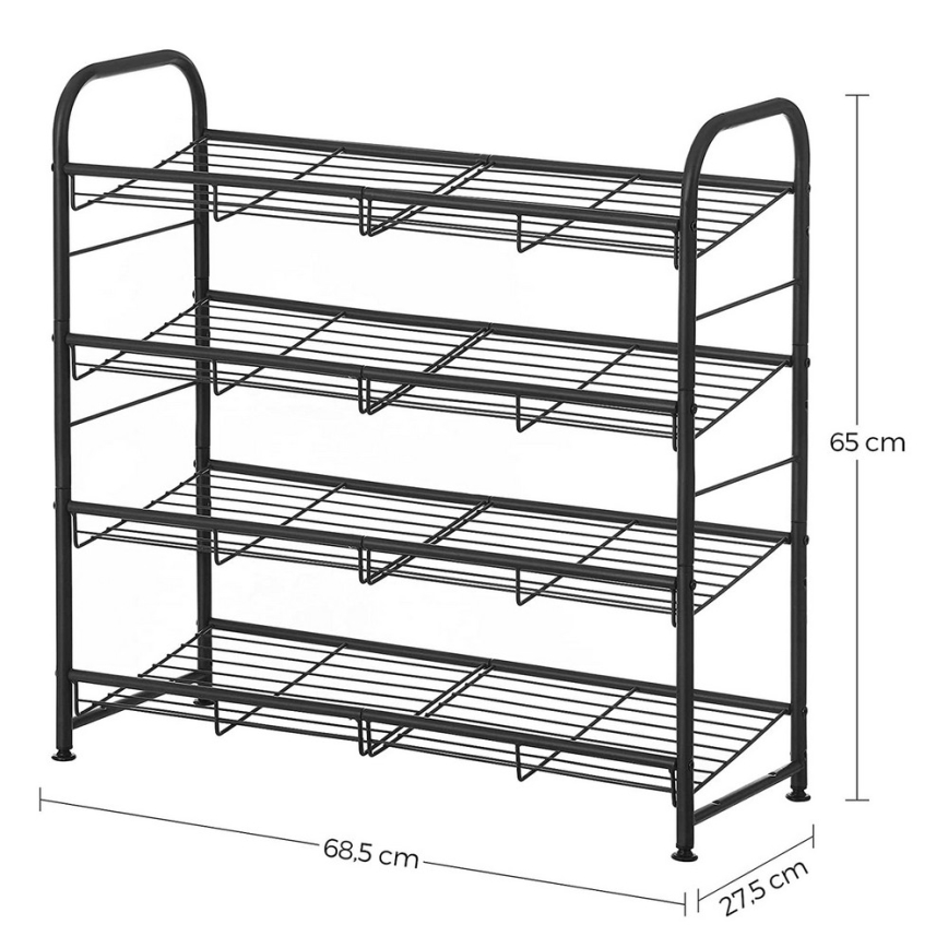 Schoenenkast ALVORO zwart